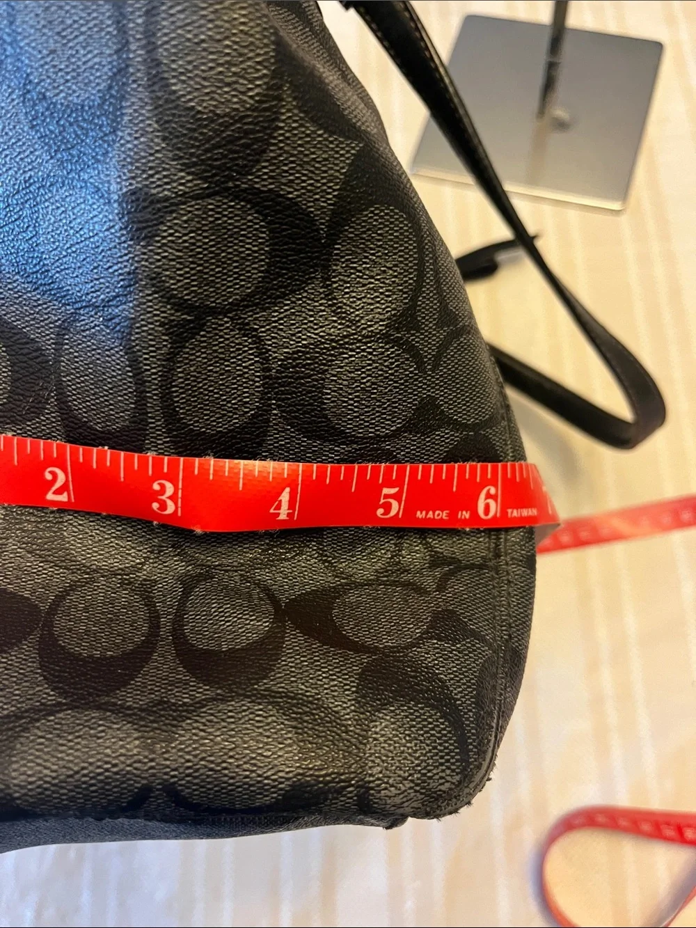 Coach Gray/Black Signature Tote